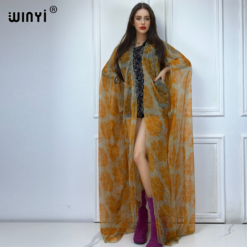 Cover Up Kaftan - WINYI maxi kimono summer Perspective sexy