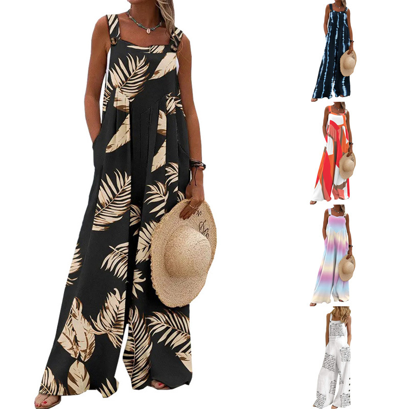 Romper Floral Print - Summer New Loose Casual Floral Print