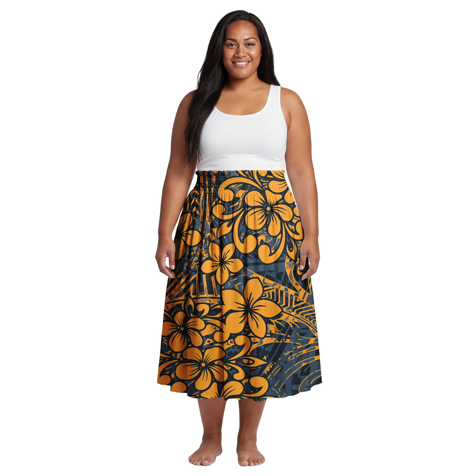 Midi Skirt Floral - Excellent Floral Print Custom Pattern Clothes