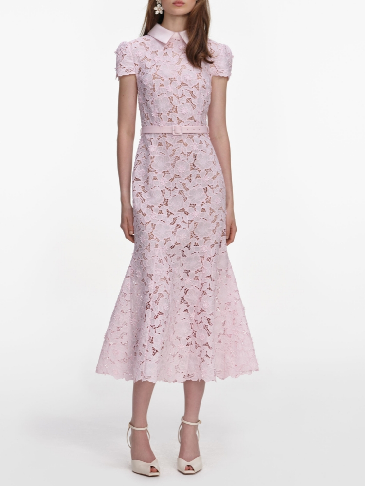 Sexy Lapel Neck Hollow Out Flo - đánh giá và giá Midi Skirt Floral