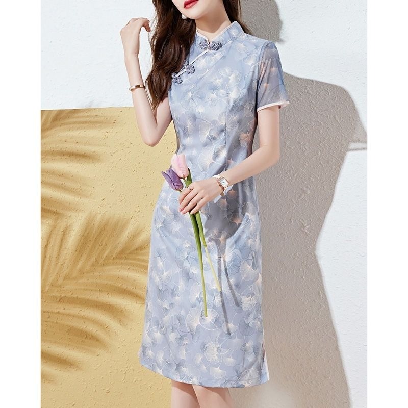 Women Light Blue Floral Print  - đánh giá và giá Midi Skirt Floral