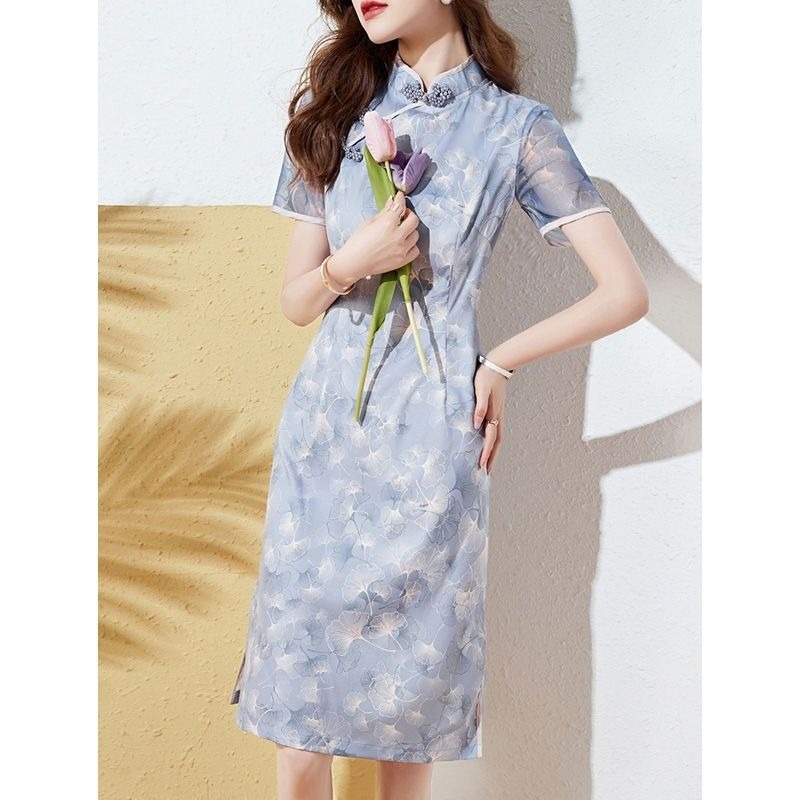 Women Light Blue Floral Print  - đánh giá và giá Midi Skirt Floral