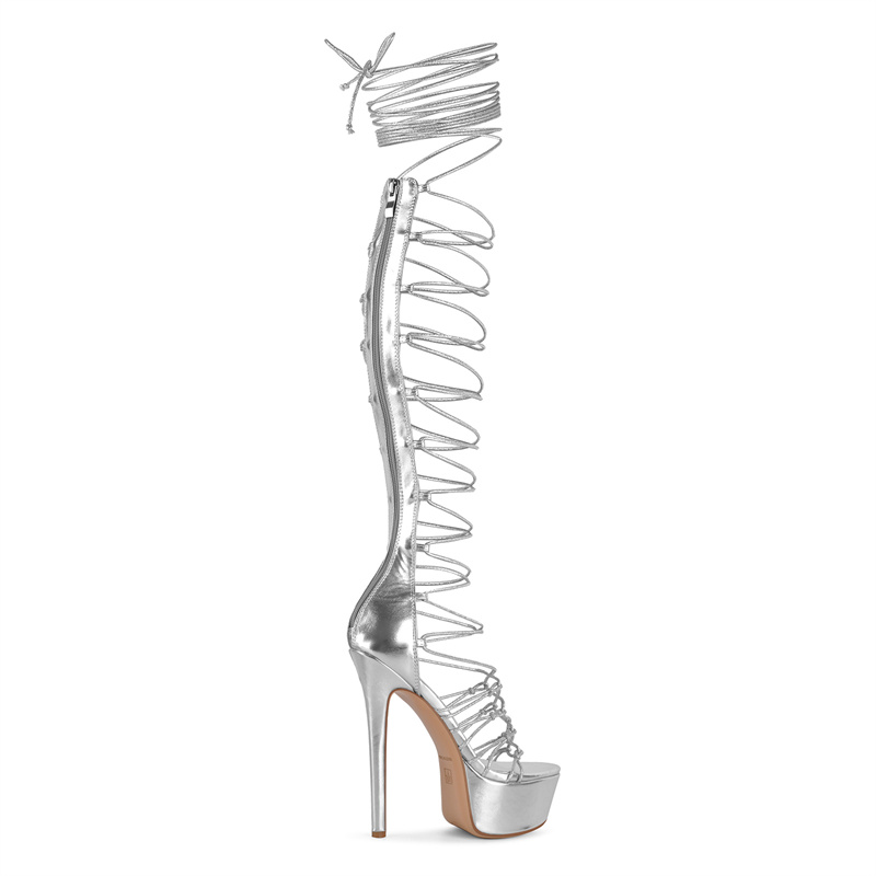 Onlymaker Sliver Peep Toe Lace - đánh giá và giá Sandal Strappy Heeled