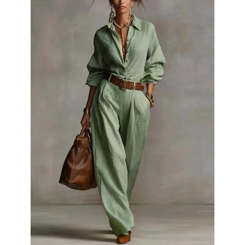 Spring Summer Temperament Soli - đánh giá và giá Linen Pant Wide