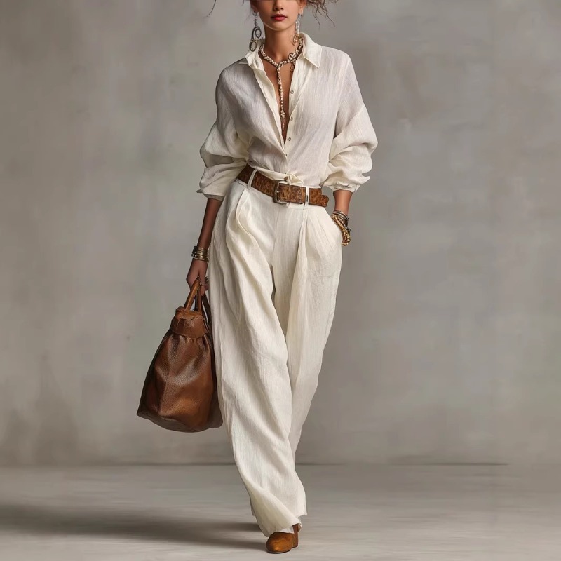 Spring Summer Temperament Soli - đánh giá và giá Linen Pant Wide