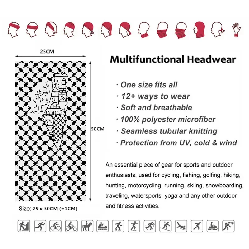 Arabic Calligraphy Bandana Fol - đánh giá và giá Headband Summer Knit